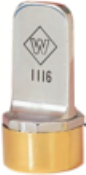 W Deluxe Quality Control & Assurance Inspection Stamp W-1116 Size - 3/4 inch
