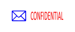 Confidential Two-Color Stock Stamp 1/2" x 1-5/8"