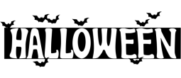 HALLOWEENBATS - Halloween Title with Bats