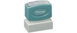 Xstamper Pre-Inked Stamp 1" x 2" This size stamp is good for bank endorsement, larger address stamps, or message stamps.