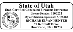 Certified Concealed Firearms Instructor - Utah
Available in several mount options.