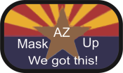 these three-layer face masks feature a 100% polyester outer shell and a cotton inner layer that follows CDC recommendations for cloth facial coverings. Arizona, let's get through this!