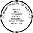 Certified General Real Estate Appraiser - Virginia
Available in several mount options.