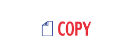 Copy Two-Color Stock Stamp 1/2" x 1-5/8"