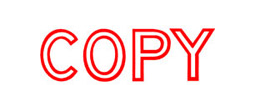 COPY-Jumbo Stock Stamp, Impression size 7/8" X 2-3/4", Xstamper N18, choice of colors