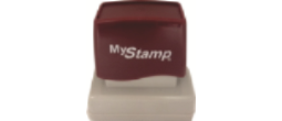 15/16" x 2-1/2" Custom Pre-Inked Stamp. This stamp is a self-inking rubber stamp equal to the istamp of the past.  This size is great for business address and bank endorsement stamps.