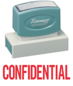 CONFIDENTIAL-Jumbo Stock Stamp, Impression size 7/8" X 2-3/4", Xstamper N18, choice of colors