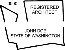 Registered Professional Architect - Washington Available in several mount options.
