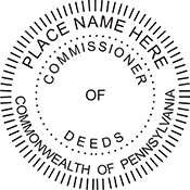 Commissioner of Deeds - Pennsylvania
Available in several mount options.