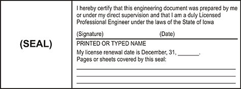 Engineer Stamp - Iowa
Available in several mount options