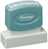 Xstamper Pre-Inked Stamp 9/16" x 2" Can be used as a return address stamp or message stamp.