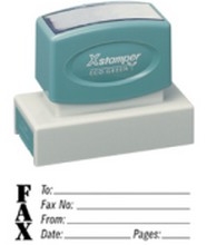 FAX -Jumbo Stock Stamp, Impression size 7/8" X 2-3/4", Xstamper N18, Choice of colors